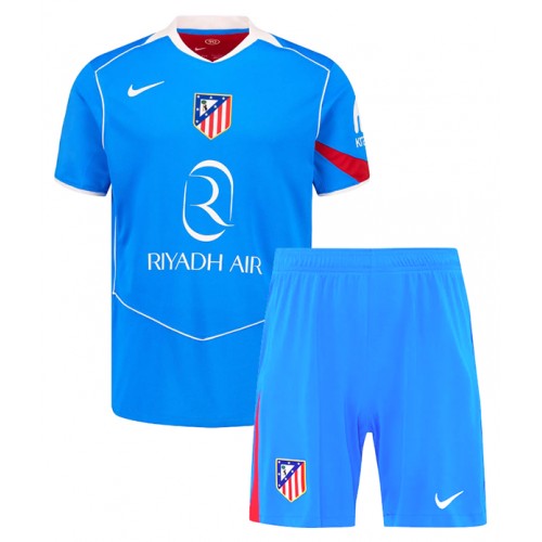 Stroje piłkarskie Atletico Madrid Koszulka Trzeciej dla dzieci 2025-26 Krótki Rękaw (+ szorty)